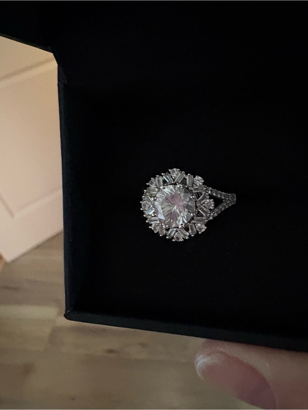 White Topaz 925 Sterling Silver Ring NWOT